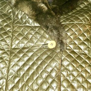 Quilted Bomber Jacket with real Mink Fur Trim